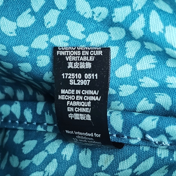 FOSSIL Key Per Patent Genuine Leather Trim Pouch/ Cosmetic Make Up Travel Bag - Picture 11 of 11